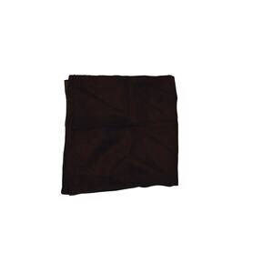 Vintage Dark Chocolate Brown Silk Pocket Square Solid Square Scarf Handkerchief
